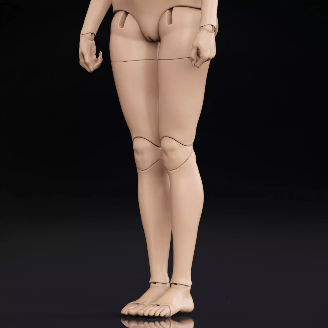 Vanessa 3D Model – Articulated BJD Doll for 3D Printing - View 7