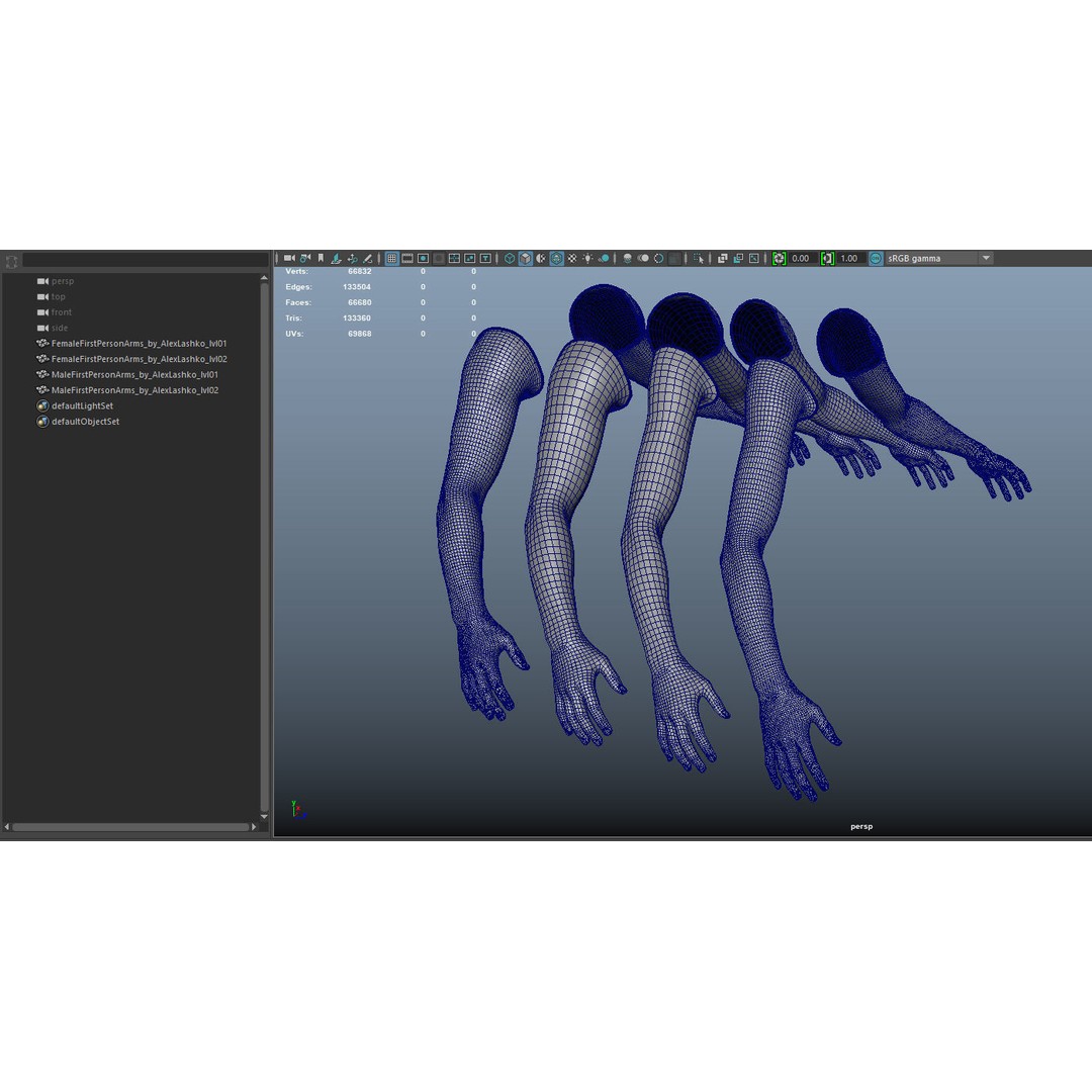 First Person Arms 3D Model – Low Poly Game-Ready Asset, FBX, OBJ