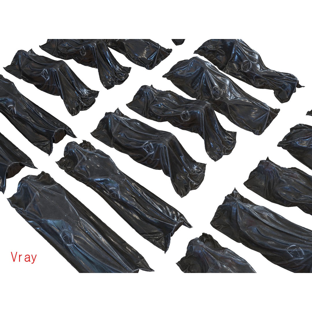 Bodybags 3D Model – Low Poly Game Asset, PBR Textures, FBX - View 10