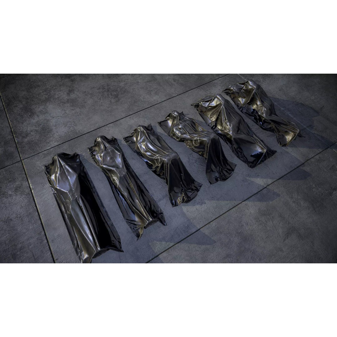 Bodybags 3D Model – Low Poly Game Asset, PBR Textures, FBX - View 2