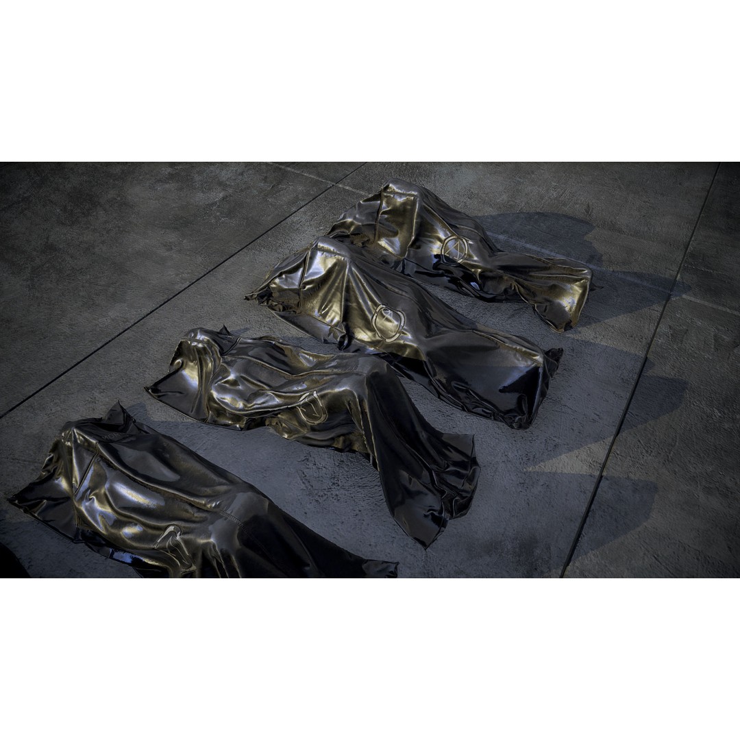 Bodybags 3D Model – Low Poly Game Asset, PBR Textures, FBX - View 3