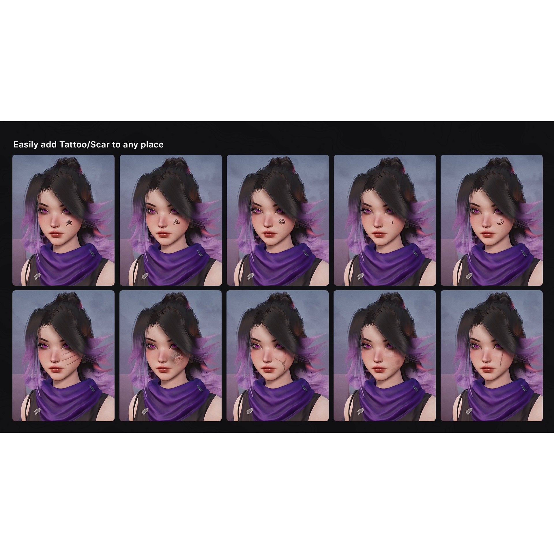 Cyberpunk Ninja Girl Vex - Low-Poly Game-Ready 3D Model - View 13