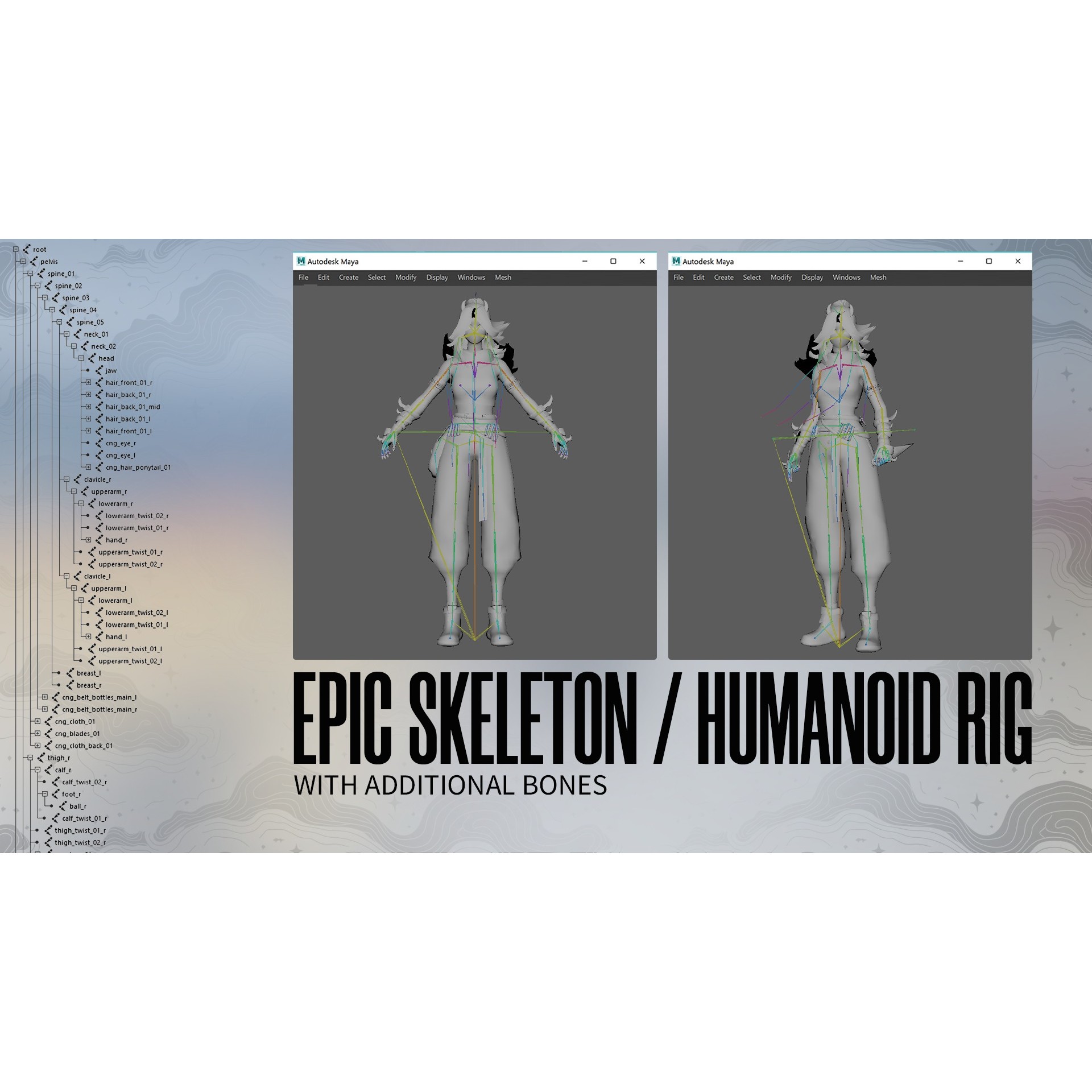 Cyberpunk Ninja Girl Vex - Low-Poly Game-Ready 3D Model - View 16