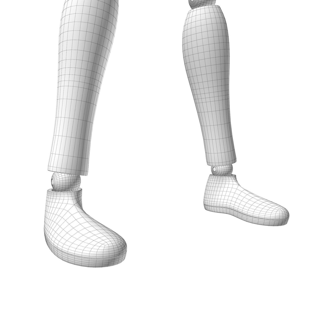 Wooden Mannequin 3D Model – Rigged Character for Animation, FBX, Blender