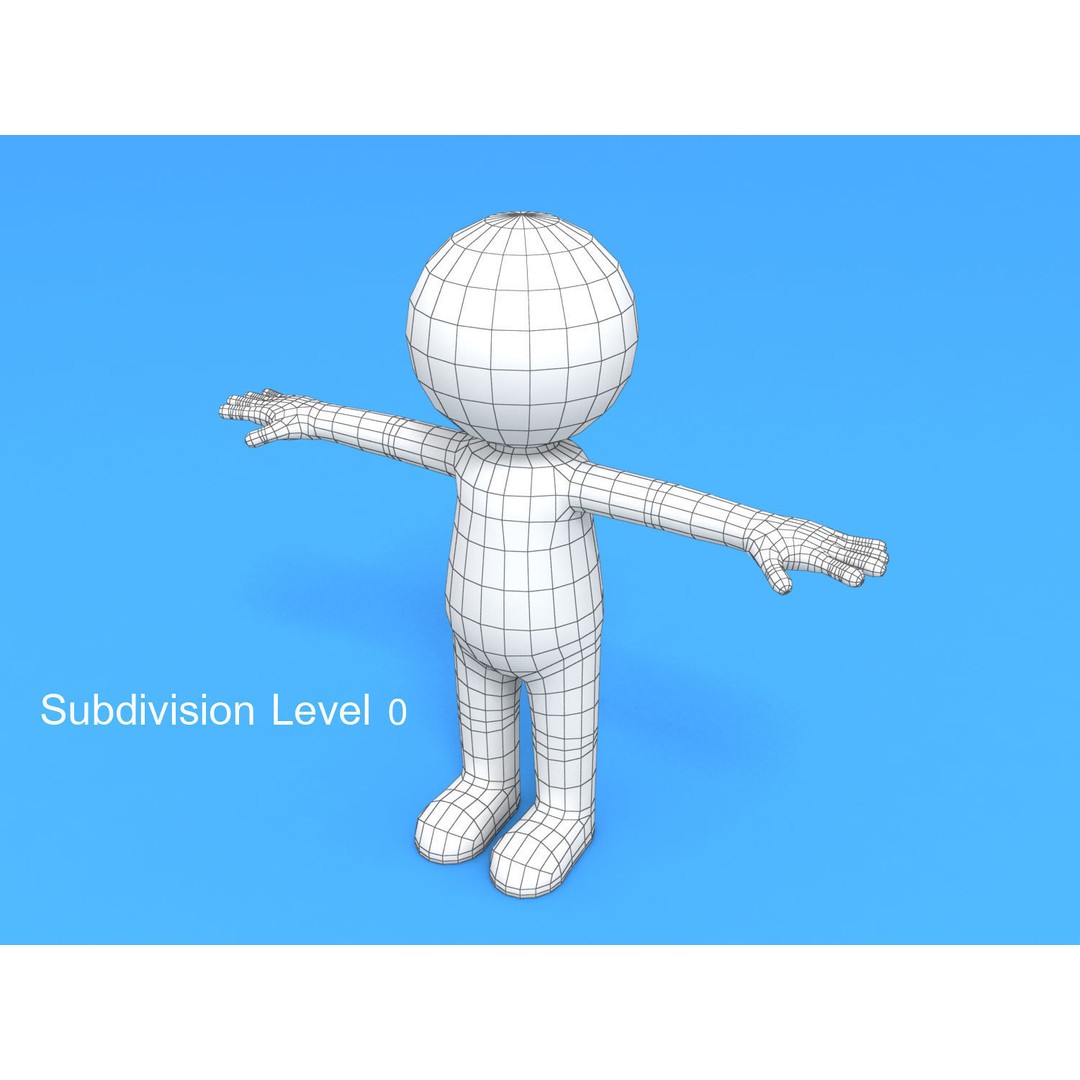 Stickman 3D Model – Rigged Character for Animation, FBX, OBJ - View 10