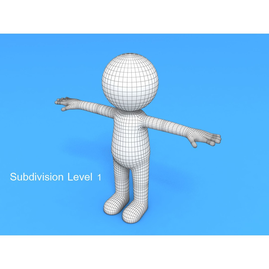 Stickman 3D Model – Rigged Character for Animation, FBX, OBJ - View 11