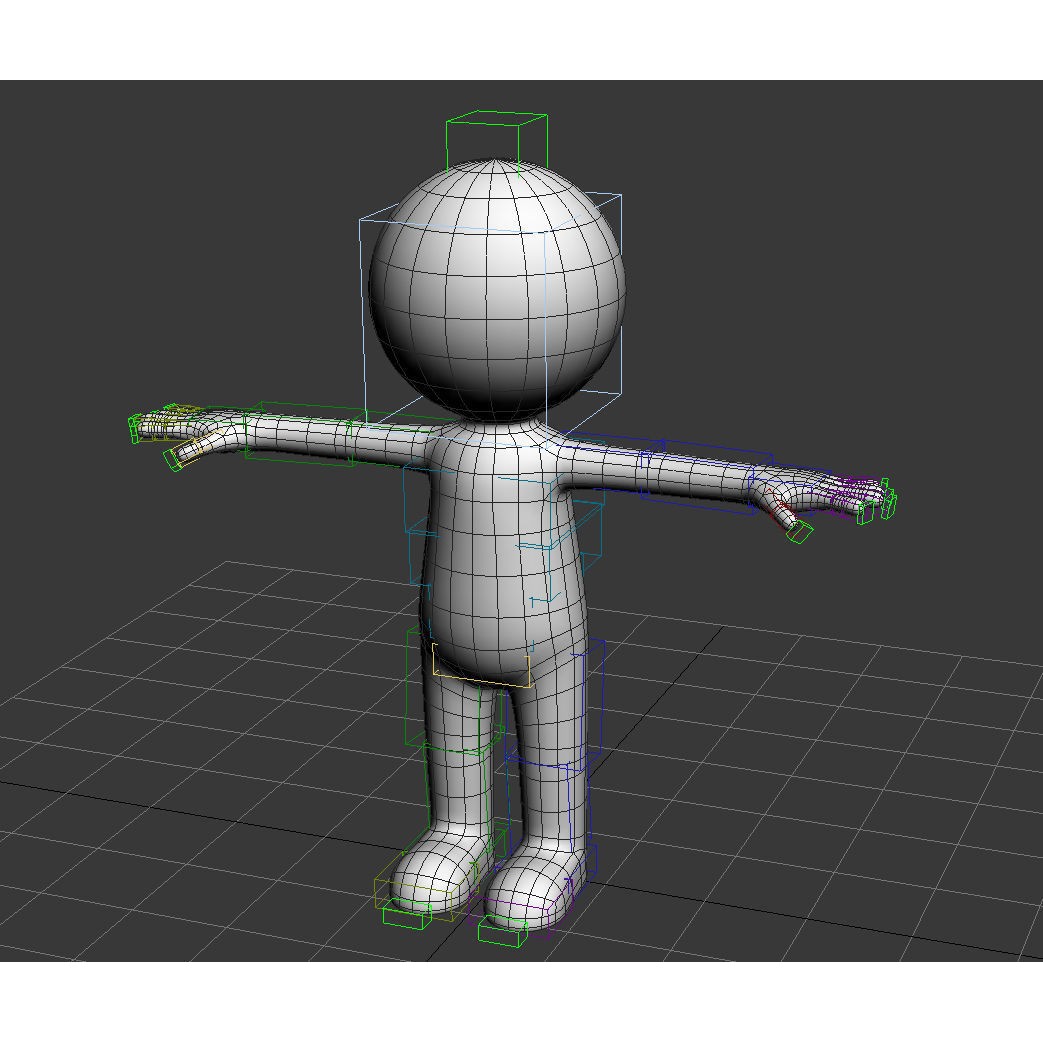 Stickman 3D Model – Rigged Character for Animation, FBX, OBJ - View 12