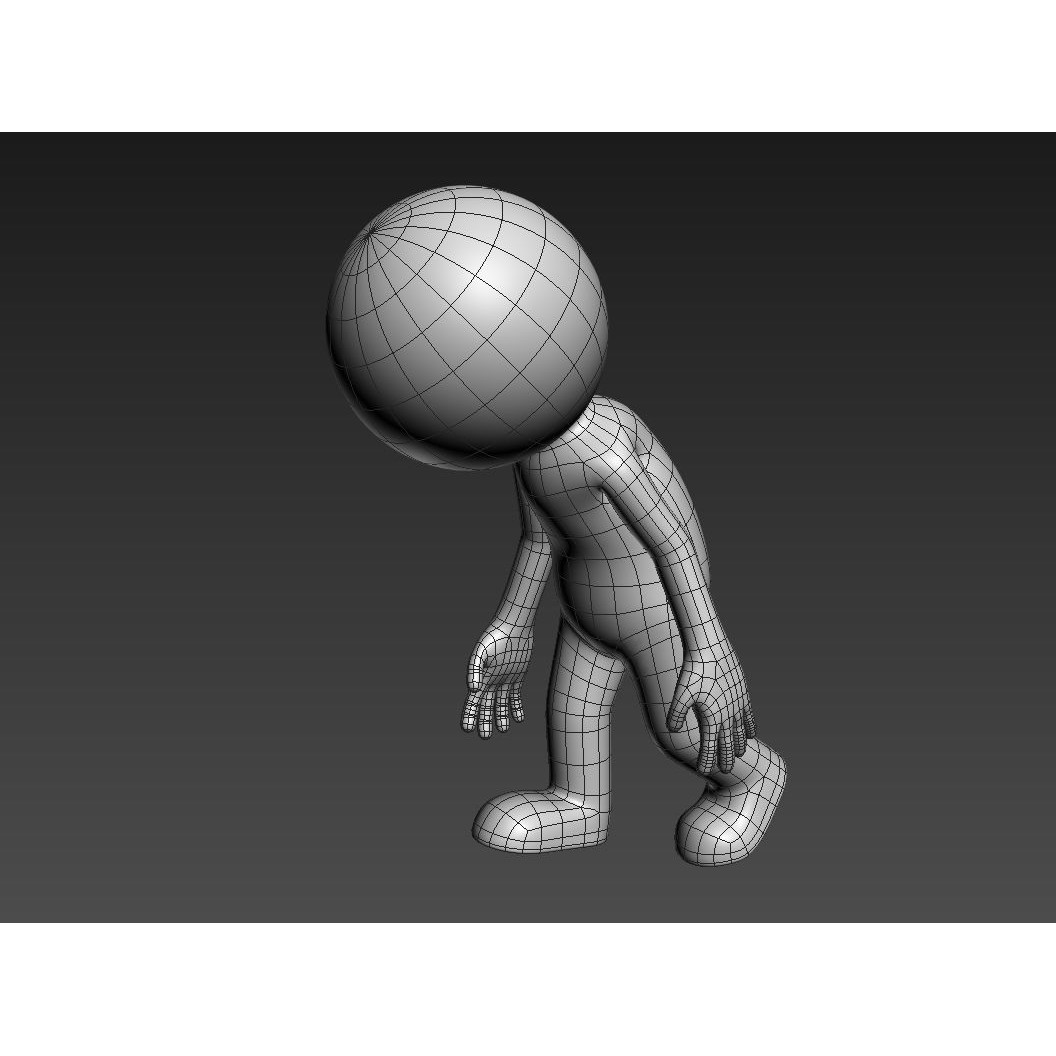 Stickman 3D Model – Rigged Character for Animation, FBX, OBJ - View 14