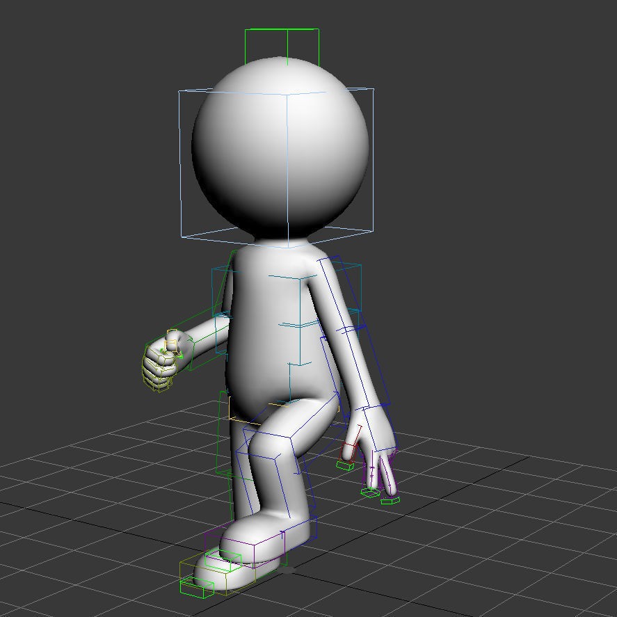 Stickman 3D Model – Rigged Character for Animation, FBX, OBJ - View 15