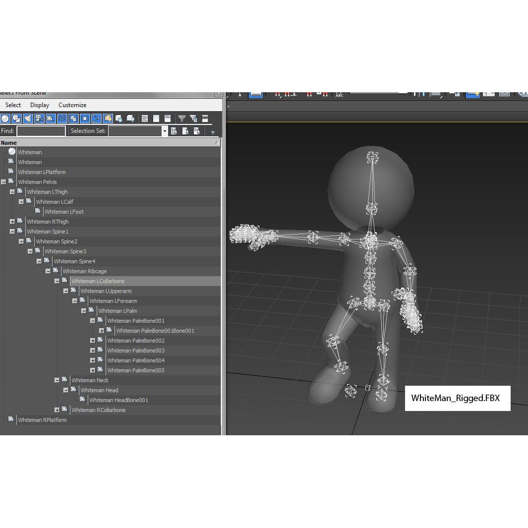 Stickman 3D Model – Rigged Character for Animation, FBX, OBJ - View 16