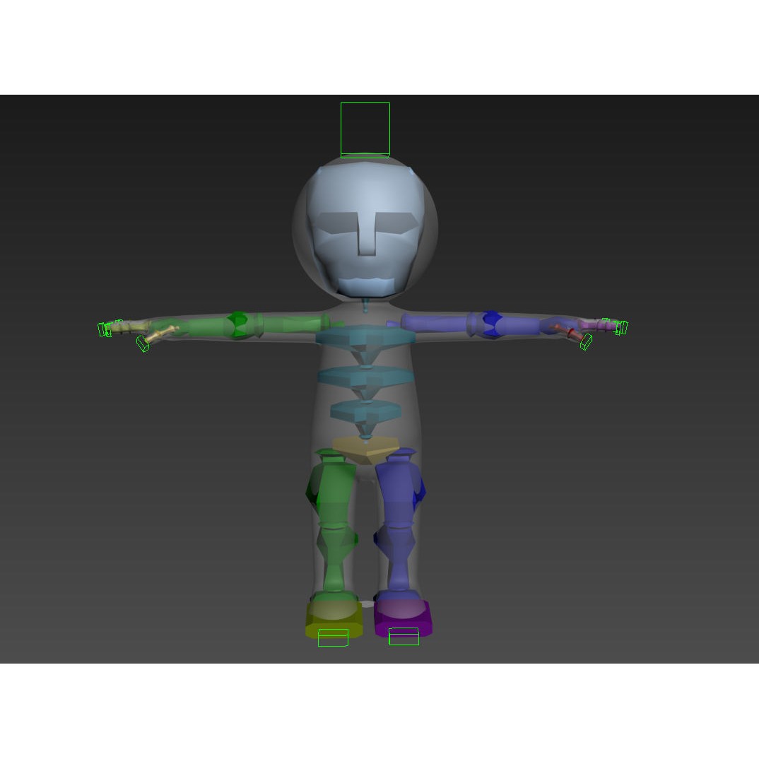 Stickman 3D Model – Rigged Character for Animation, FBX, OBJ - View 19