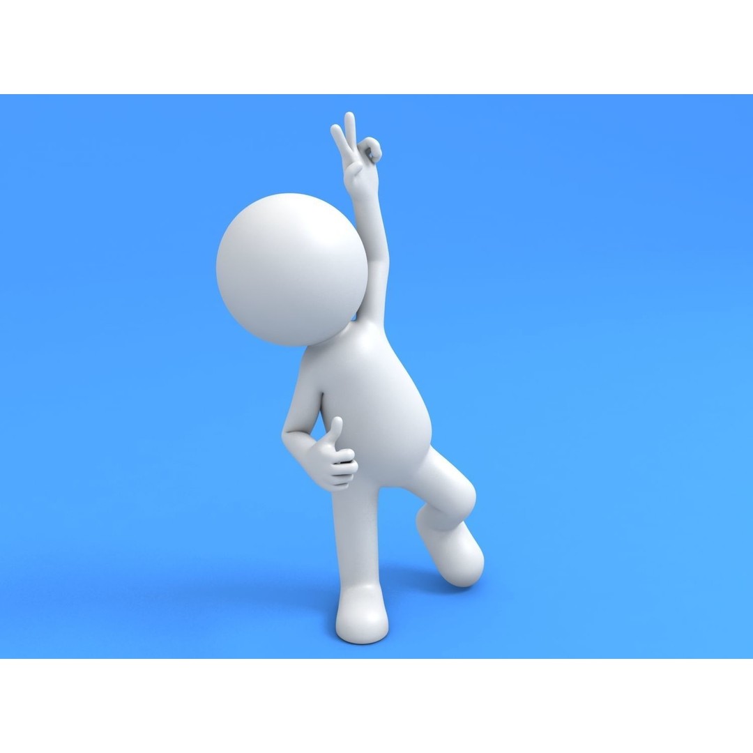 Stickman 3D Model – Rigged Character for Animation, FBX, OBJ - View 7