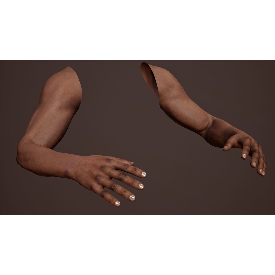 Realistic FPS Arms 3D Model – Low Poly Game Asset, FBX, PBR - View 23