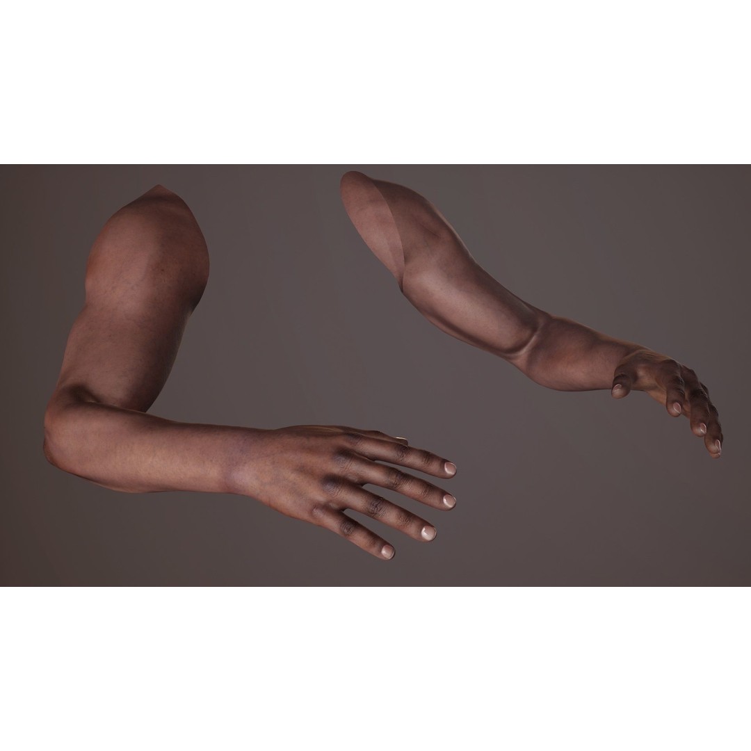 Realistic FPS Arms 3D Model – Low Poly Game Asset, FBX, PBR - View 5