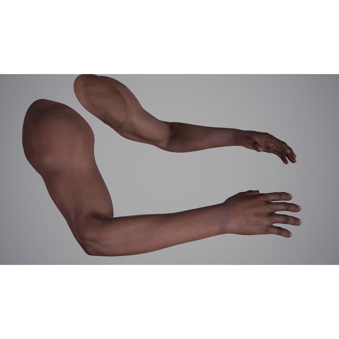 Realistic FPS Arms 3D Model – Low Poly Game Asset, FBX, PBR - View 8