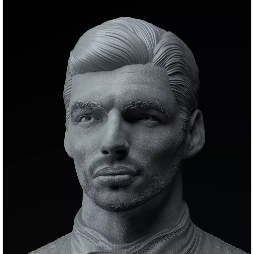Max Verstappen 3D Model – Premium Bust for 3D Printing, STL