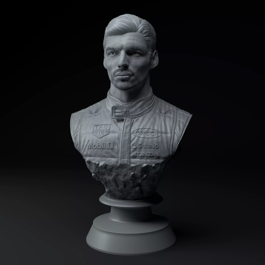 Max Verstappen 3D Model – Premium Bust for 3D Printing, STL - View 2