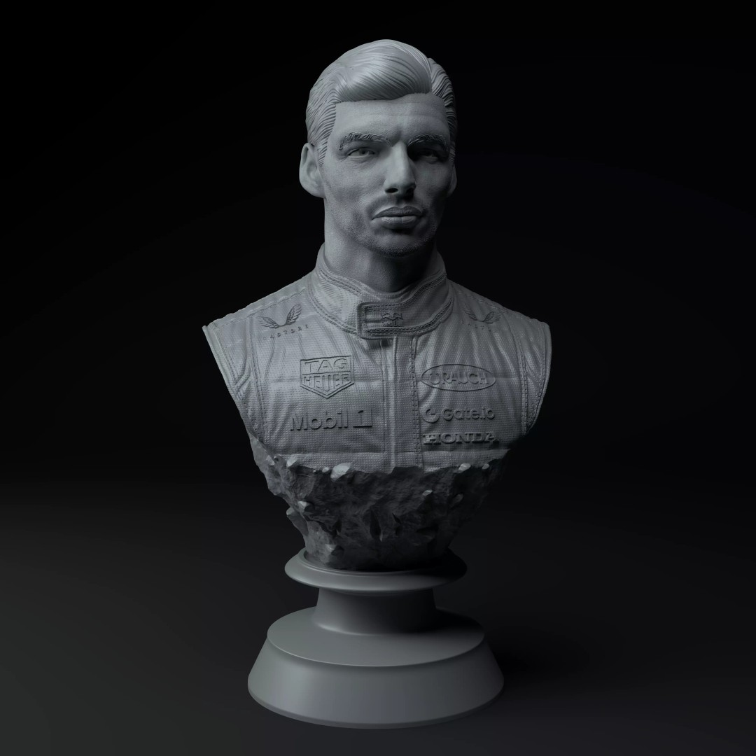 Max Verstappen 3D Model – Premium Bust for 3D Printing, STL - View 9