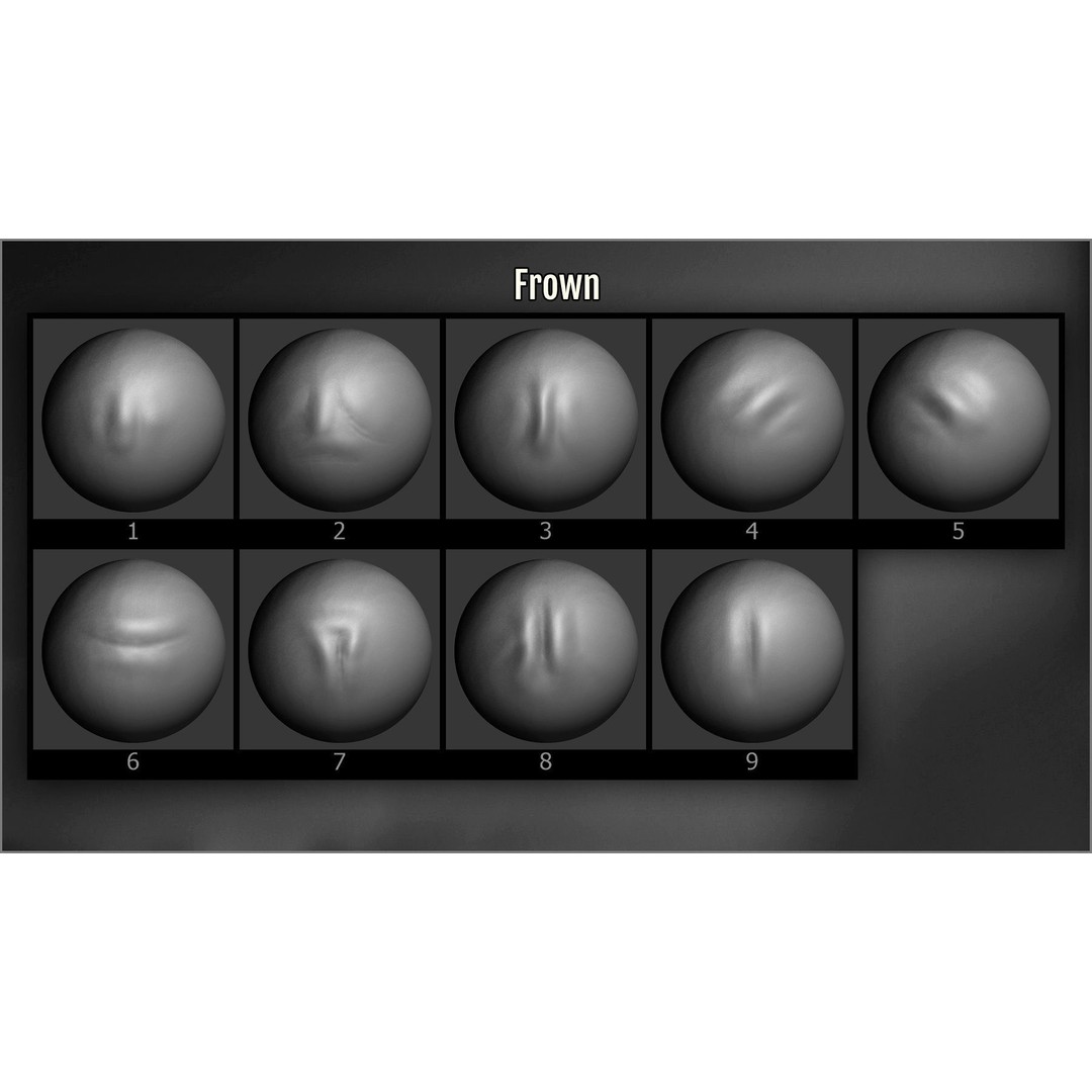 Face Details Maker 3D Model – 100 ZBrush Brushes for Realistic Textures - View 11