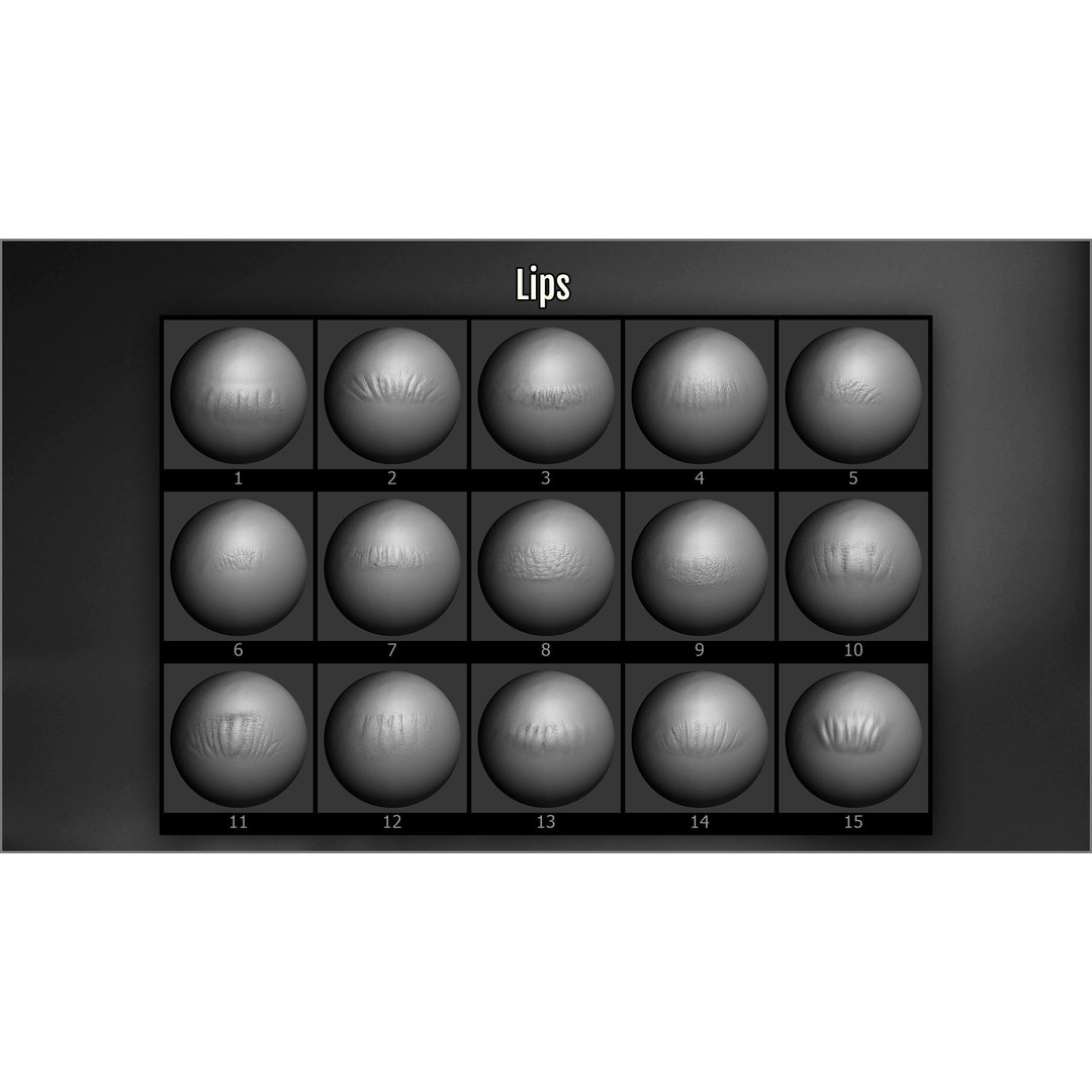 Face Details Maker 3D Model – 100 ZBrush Brushes for Realistic Textures - View 5