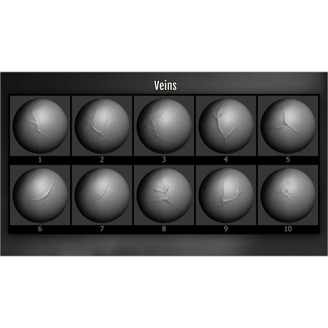 Face Details Maker 3D Model – 100 ZBrush Brushes for Realistic Textures - View 6