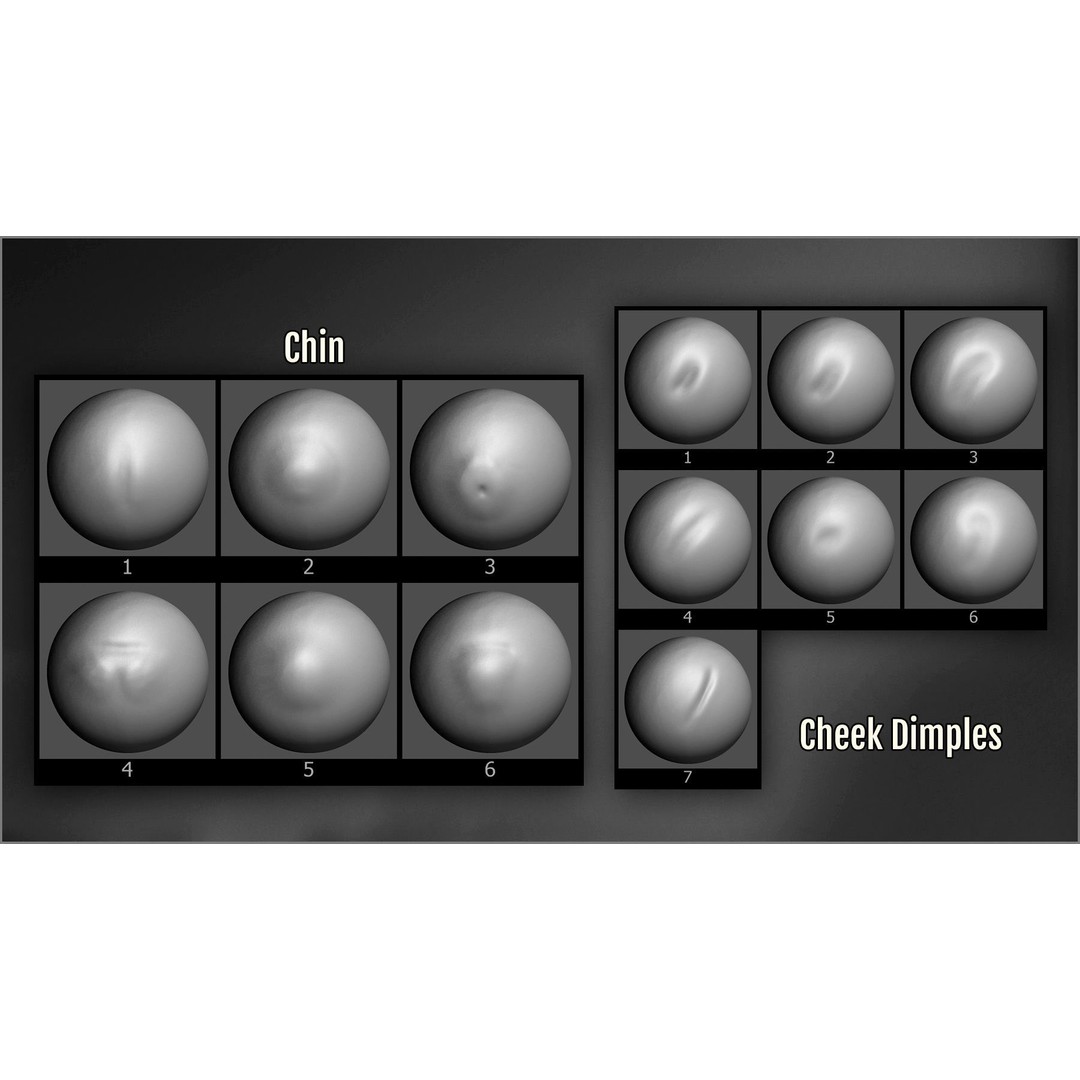 Face Details Maker 3D Model – 100 ZBrush Brushes for Realistic Textures - View 9