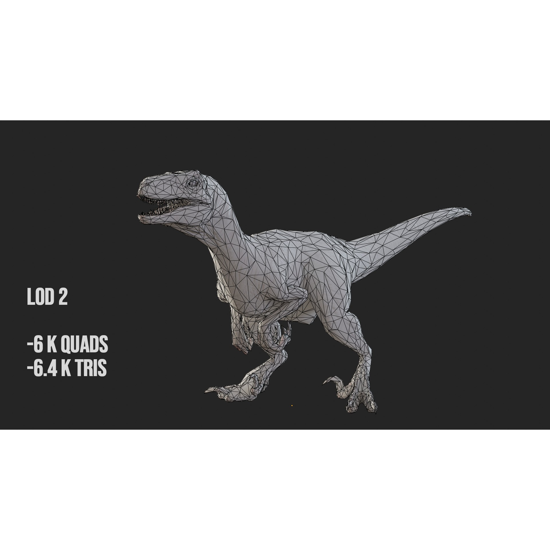Jurassic Park Velociraptor - Low-Poly Game-Ready 3D Model