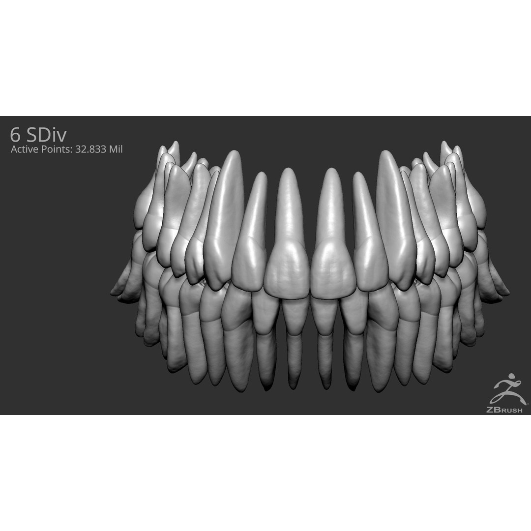 High Poly Mouth 3D Model – Realistic Anatomy Asset, OBJ + STL - View 7