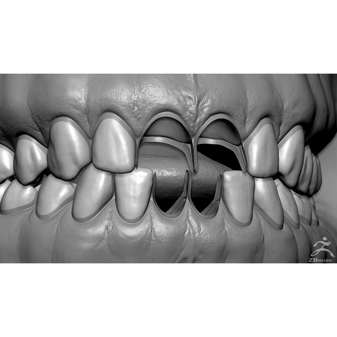 High Poly Mouth 3D Model – Realistic Anatomy Asset, OBJ + STL - View 9