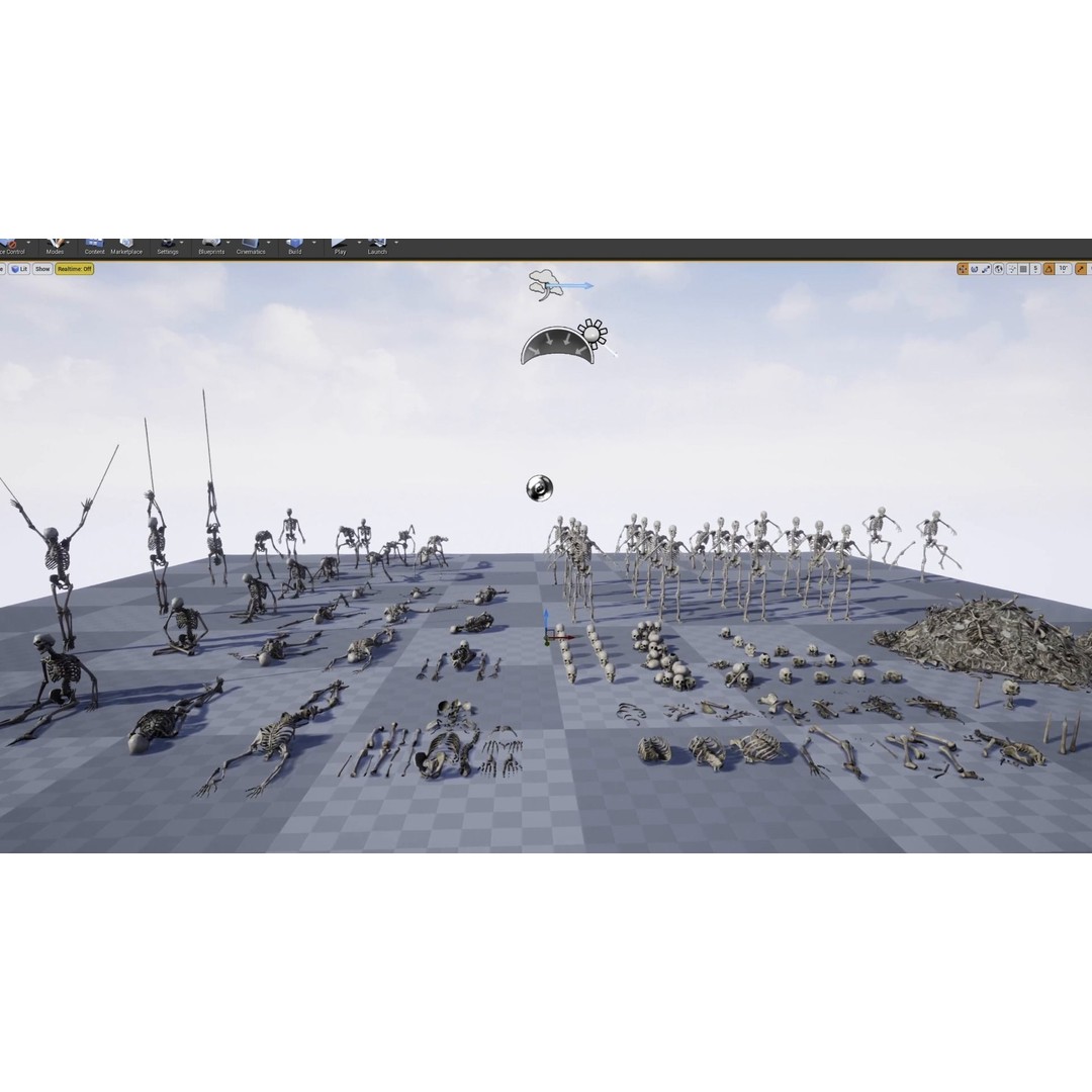 Skeleton 3D Model – Low Poly Rigged Character with PBR Textures - View 11