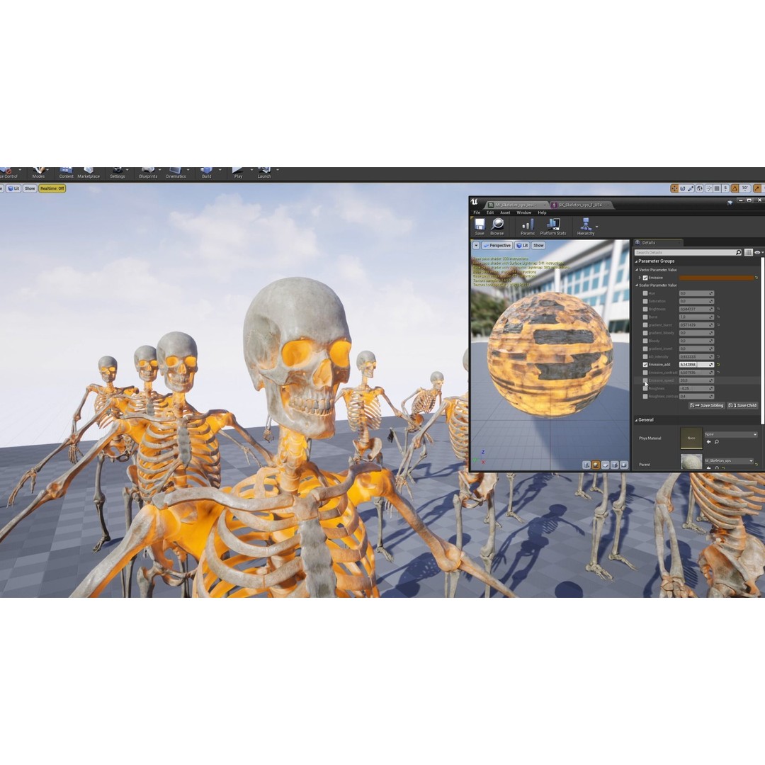 Skeleton 3D Model – Low Poly Rigged Character with PBR Textures - View 14