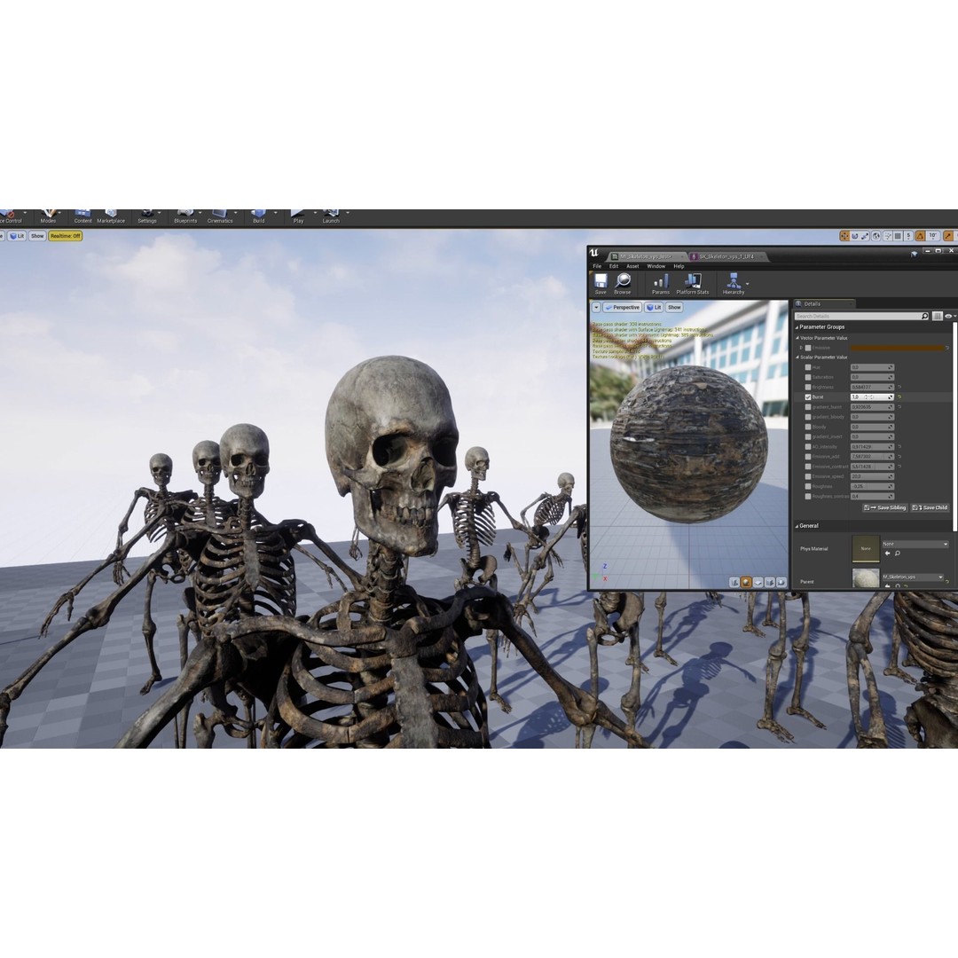 Skeleton 3D Model – Low Poly Rigged Character with PBR Textures - View 15