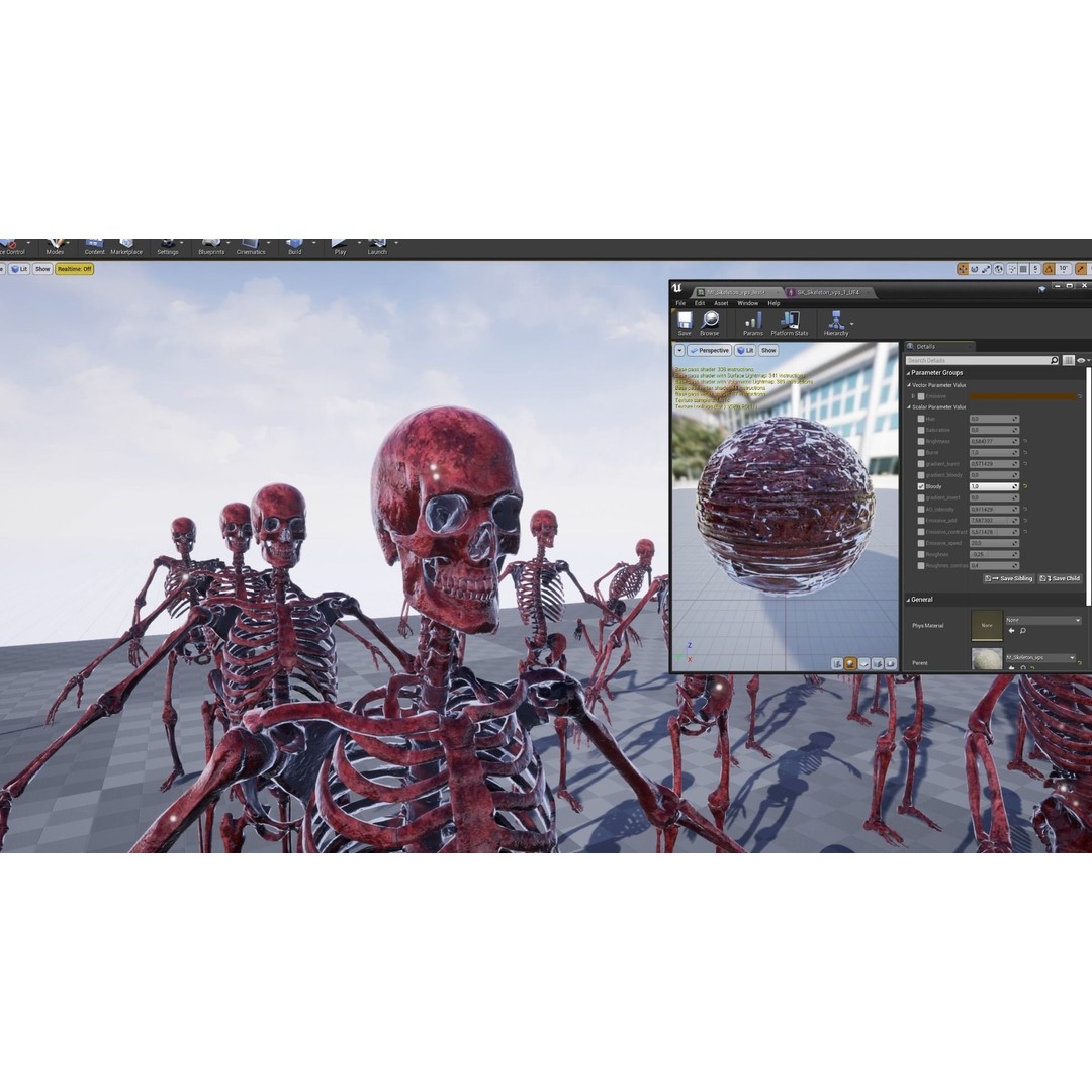 Skeleton 3D Model – Low Poly Rigged Character with PBR Textures - View 16