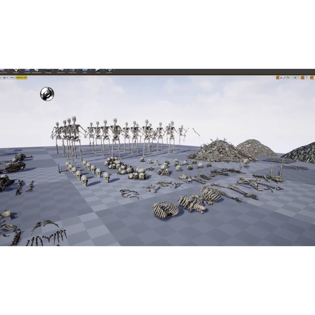 Skeleton 3D Model – Low Poly Rigged Character with PBR Textures - View 5