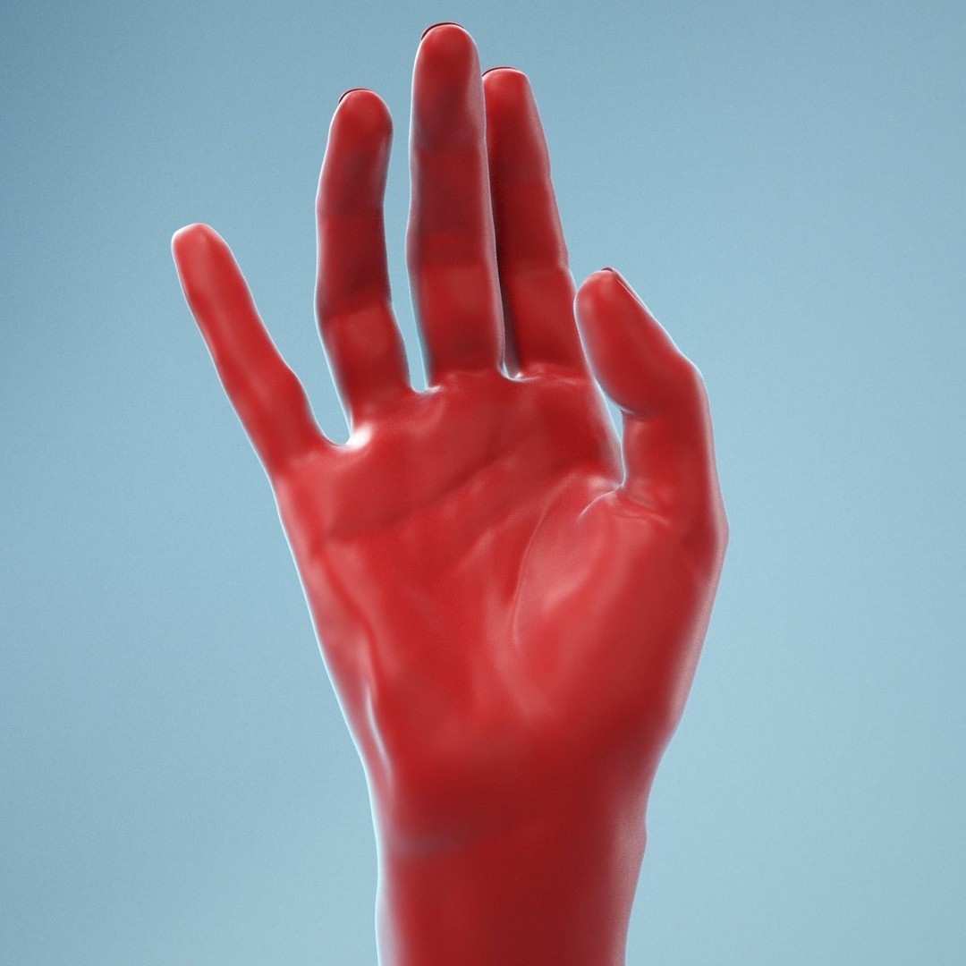 Realistic Hand 3D Model – Elegant Relaxed Pose, High Poly Formats