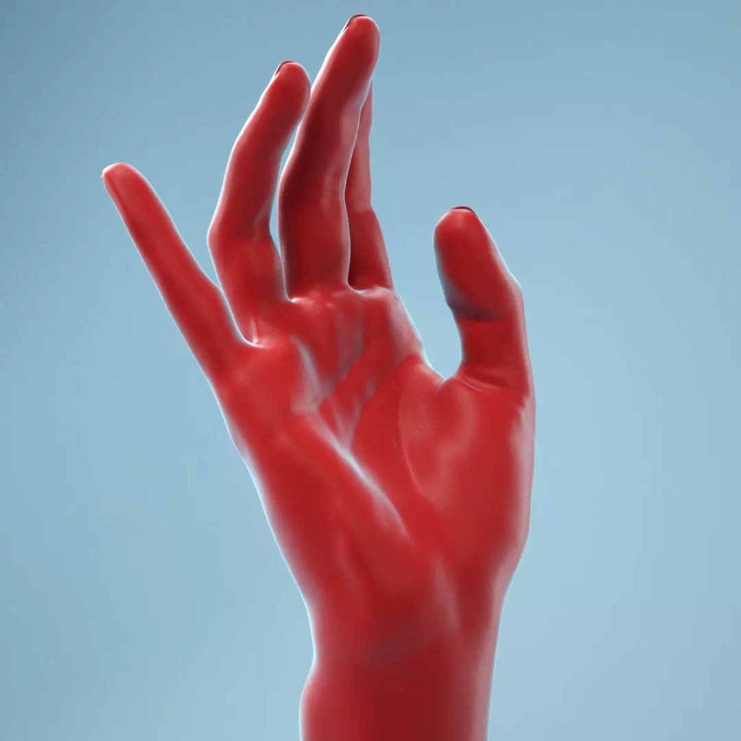 Realistic Hand 3D Model – Elegant Relaxed Pose, High Poly Formats - View 2