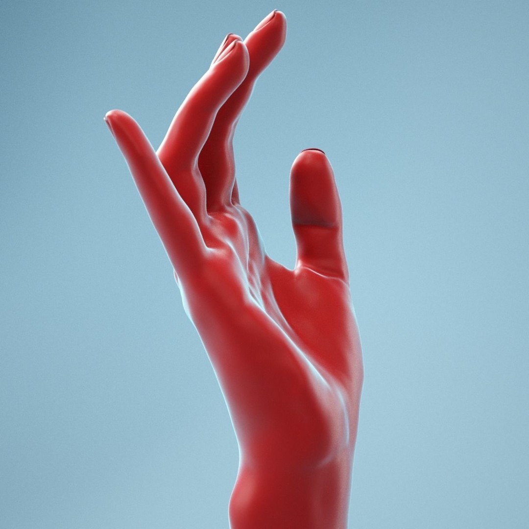 Realistic Hand 3D Model – Elegant Relaxed Pose, High Poly Formats - View 3