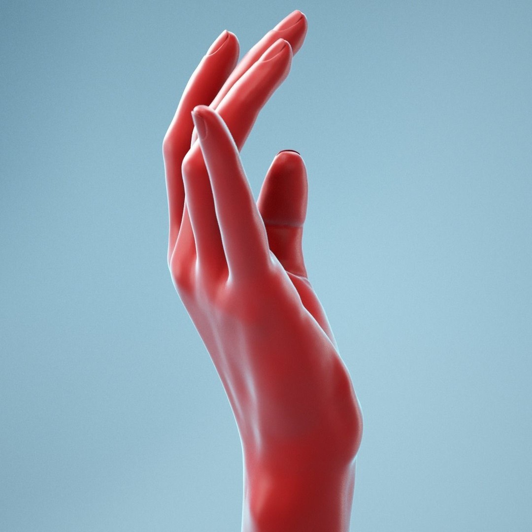 Realistic Hand 3D Model – Elegant Relaxed Pose, High Poly Formats - View 4