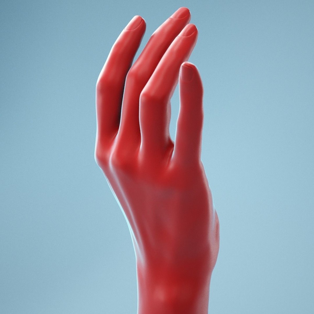 Realistic Hand 3D Model – Elegant Relaxed Pose, High Poly Formats - View 5