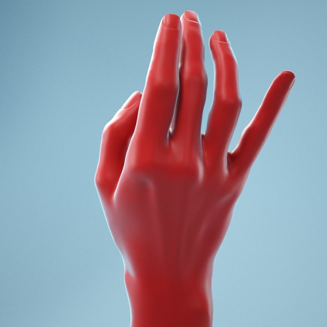 Realistic Hand 3D Model – Elegant Relaxed Pose, High Poly Formats - View 7