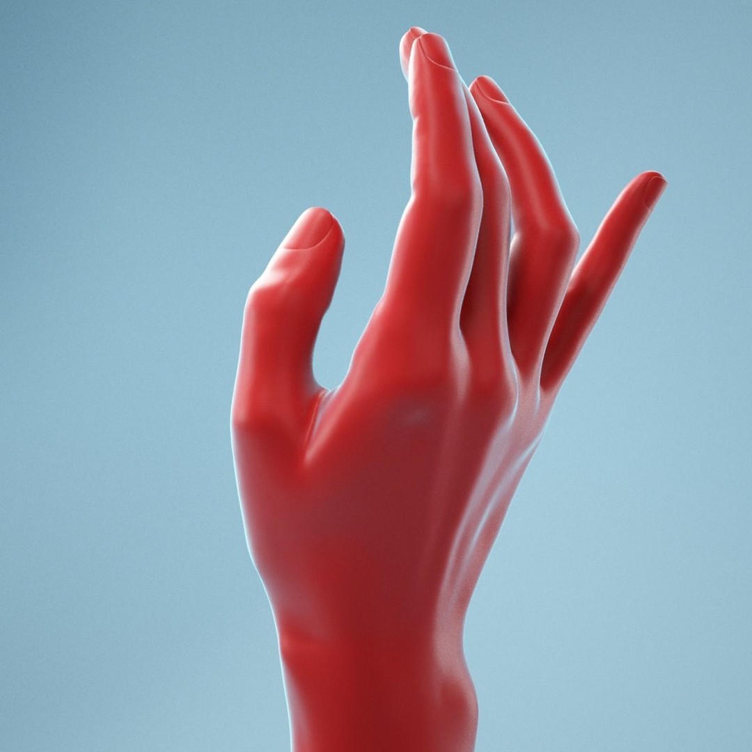 Realistic Hand 3D Model – Elegant Relaxed Pose, High Poly Formats - View 8
