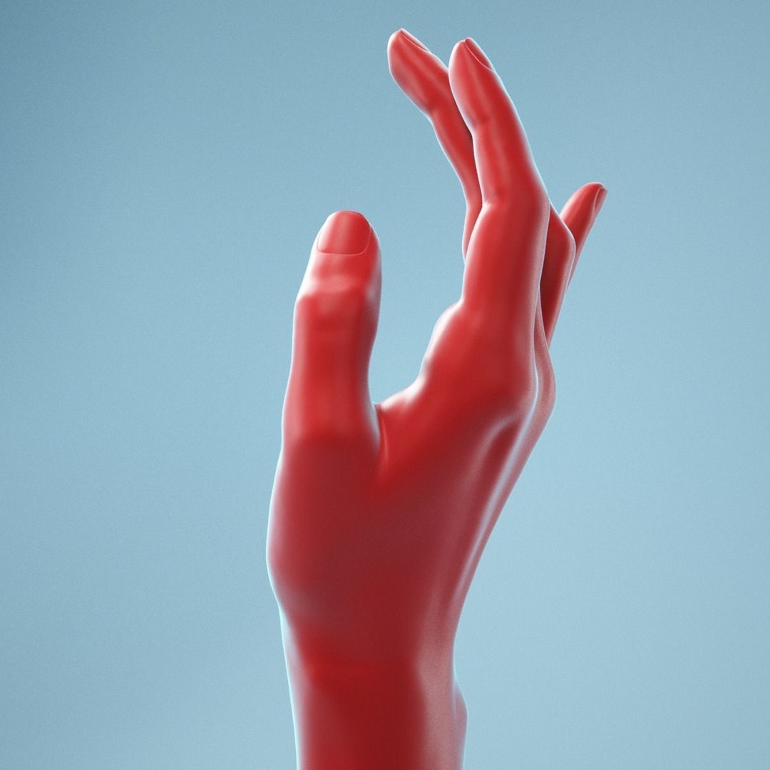Realistic Hand 3D Model – Elegant Relaxed Pose, High Poly Formats - View 9