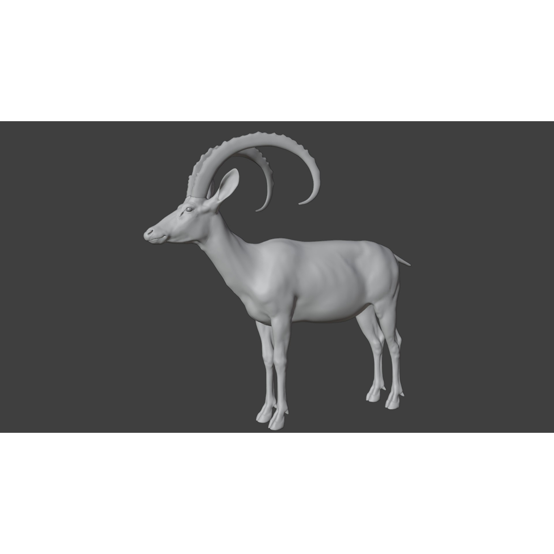 Nubian Ibex - Game-Ready 3D Model - View 9