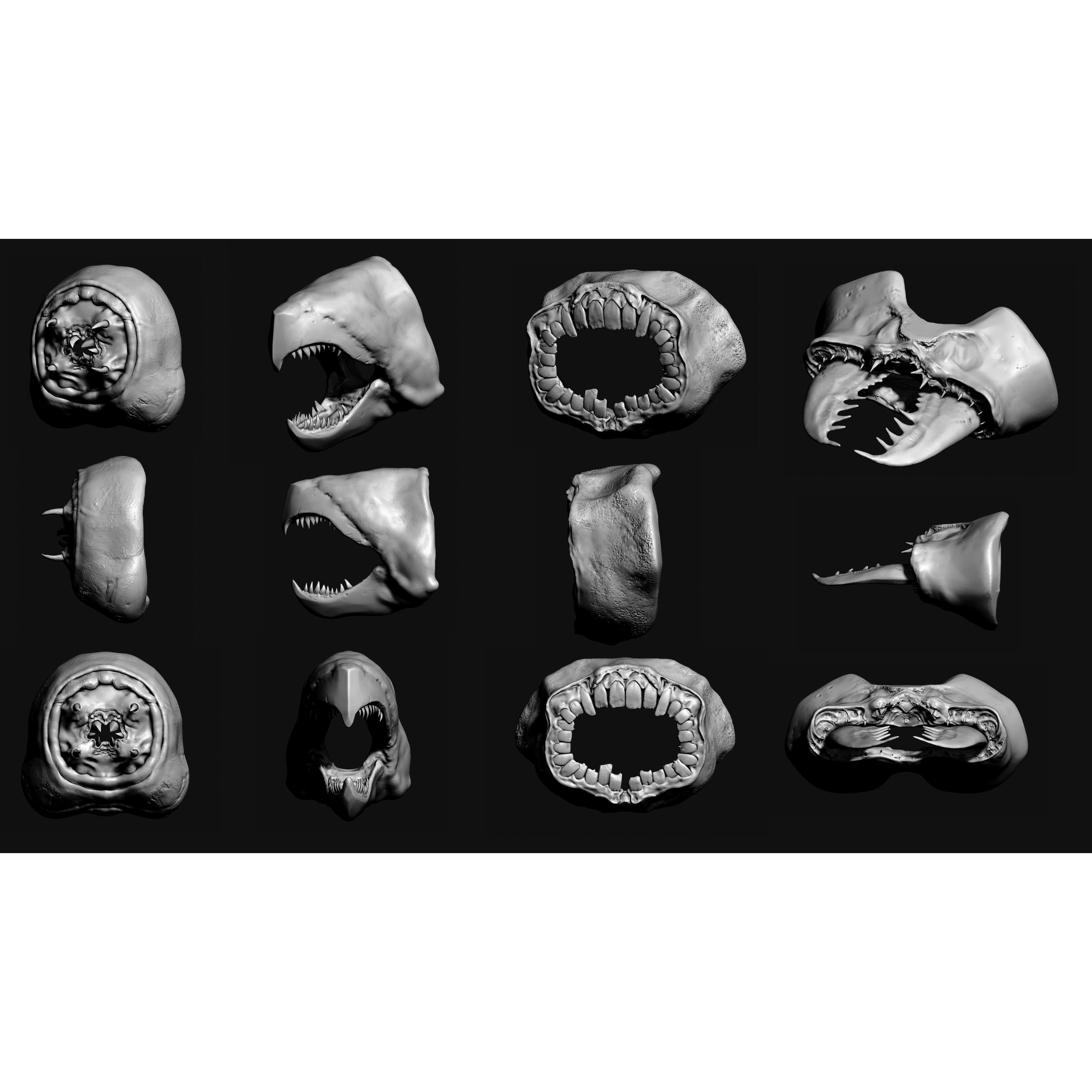 Monster Mouths - High-Poly 3D Model - View 24