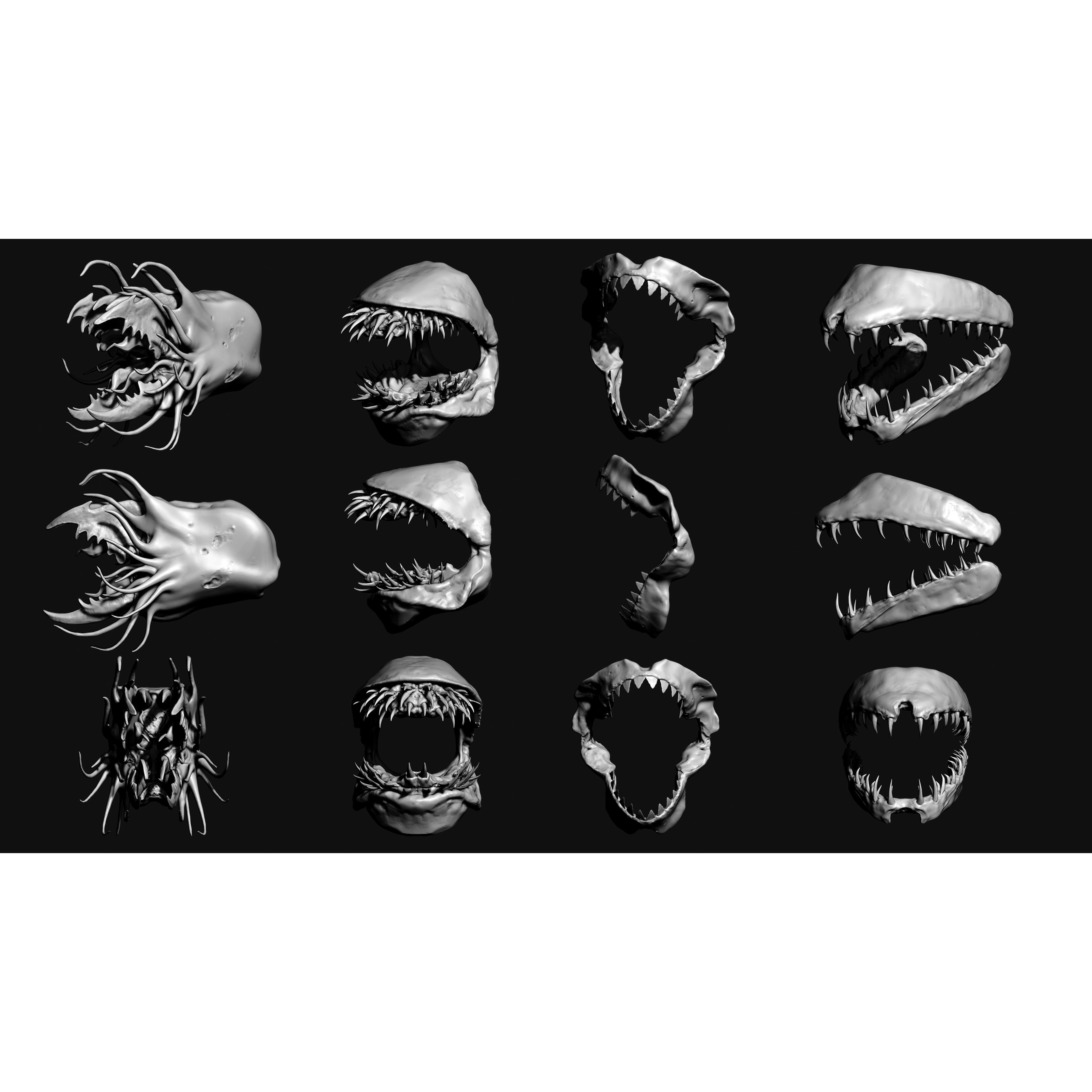 Monster Mouths - High-Poly 3D Model - View 25