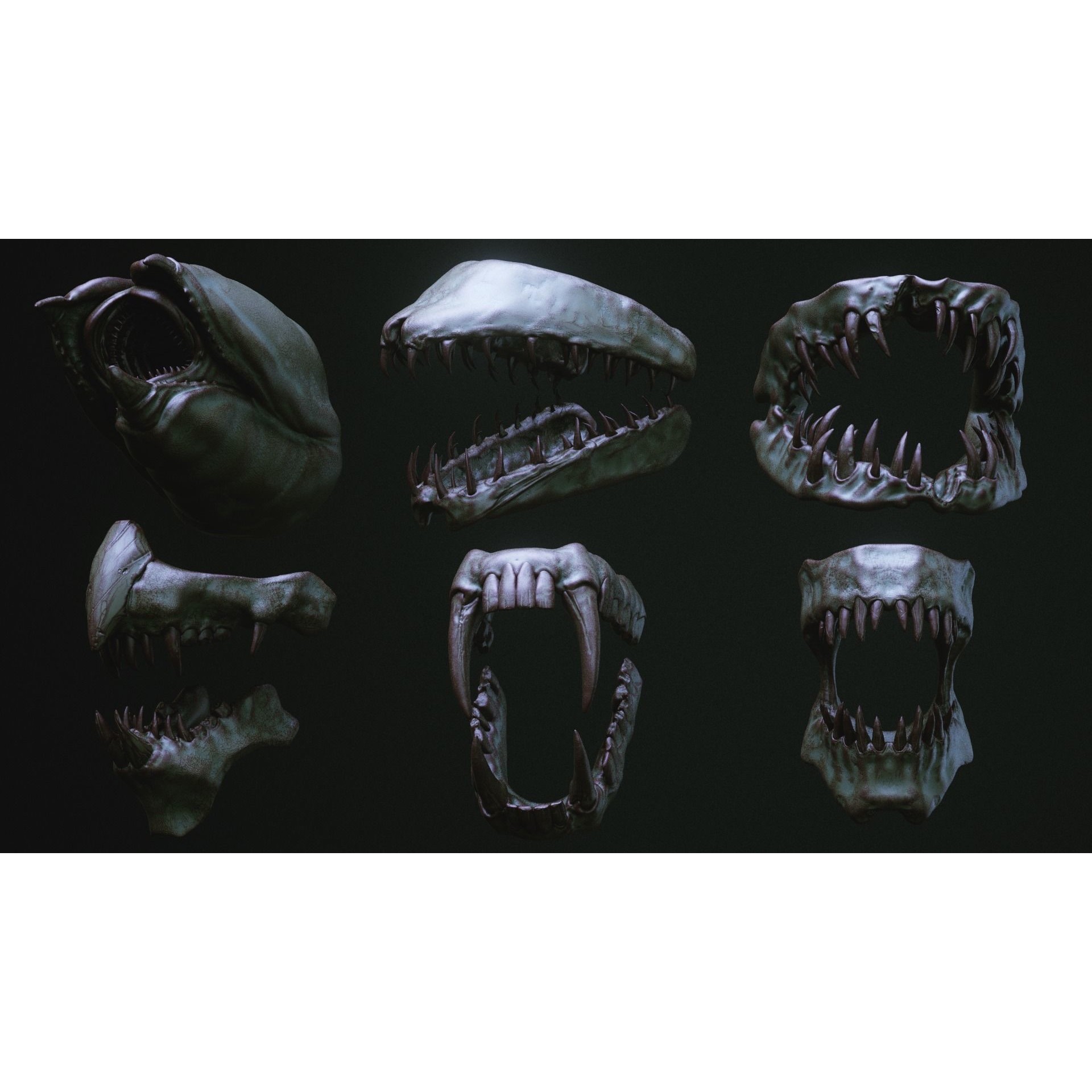 Monster Mouths - High-Poly 3D Model - View 32