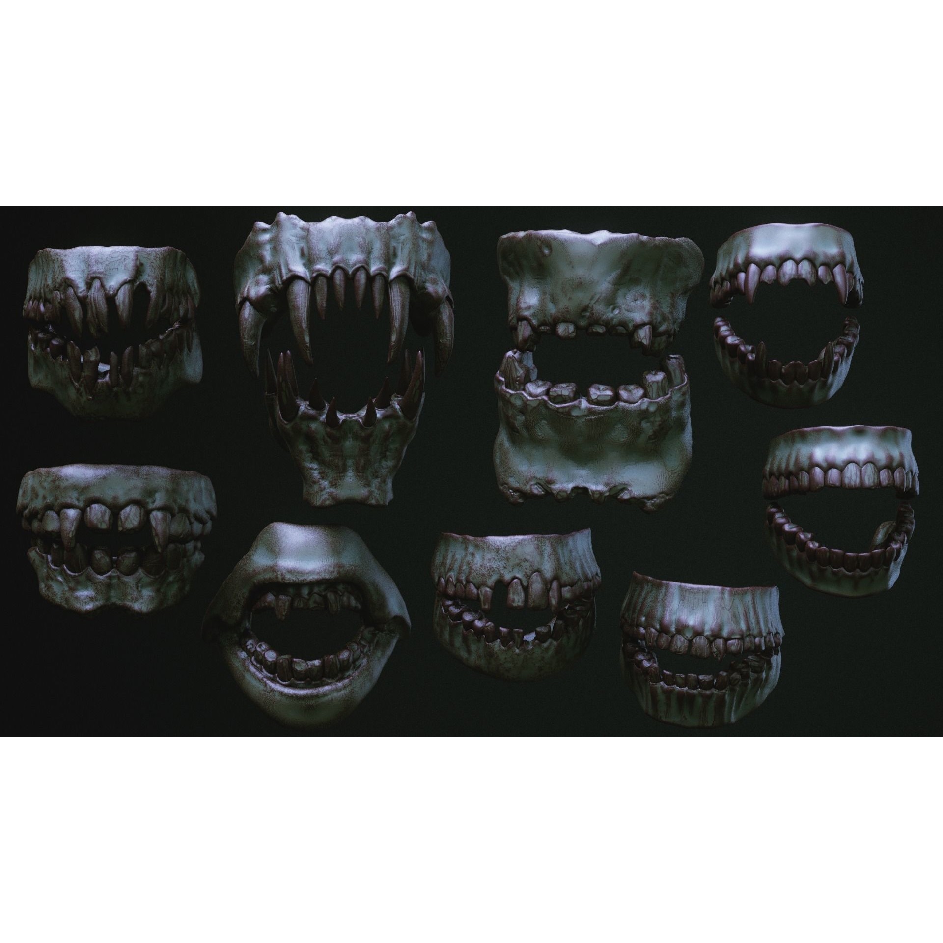 Monster Mouths - High-Poly 3D Model - View 33
