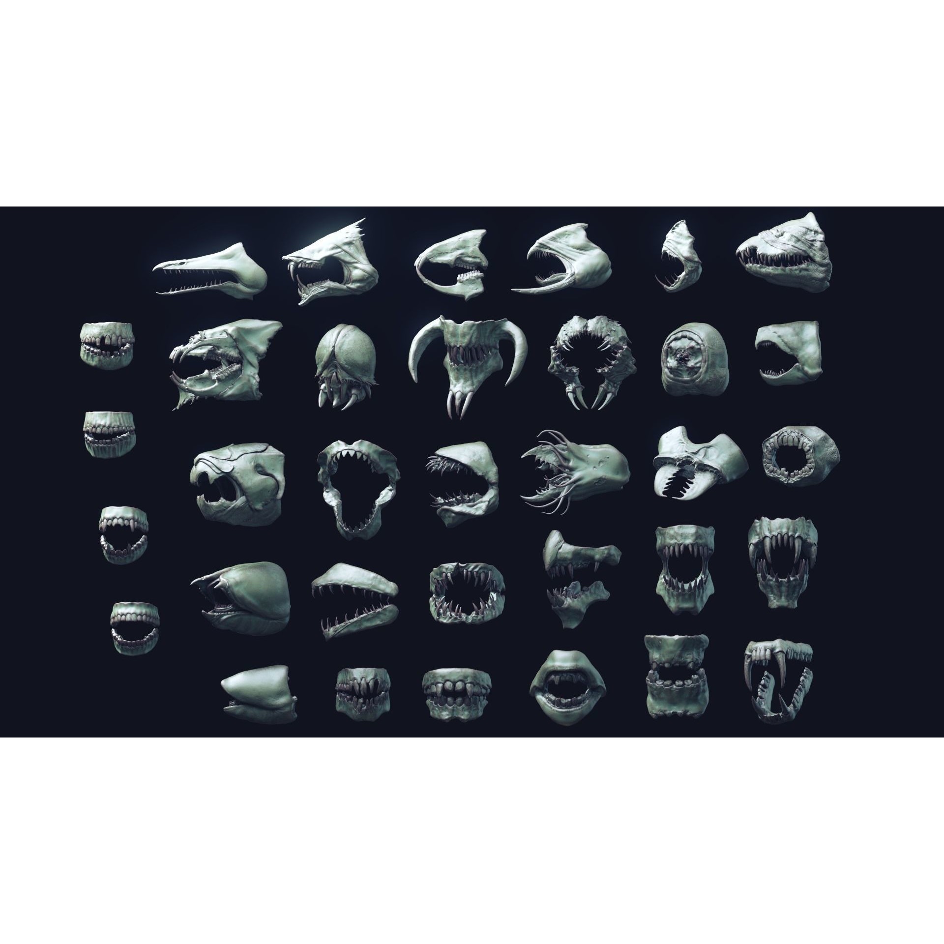 Monster Mouths - High-Poly 3D Model - View 4