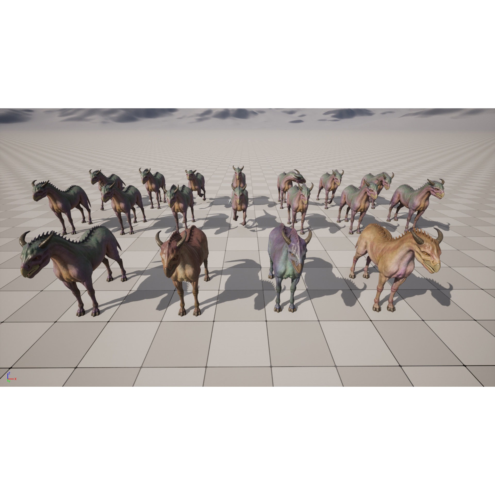 Horse Creature - Low-Poly Game-Ready 3D Model - View 14