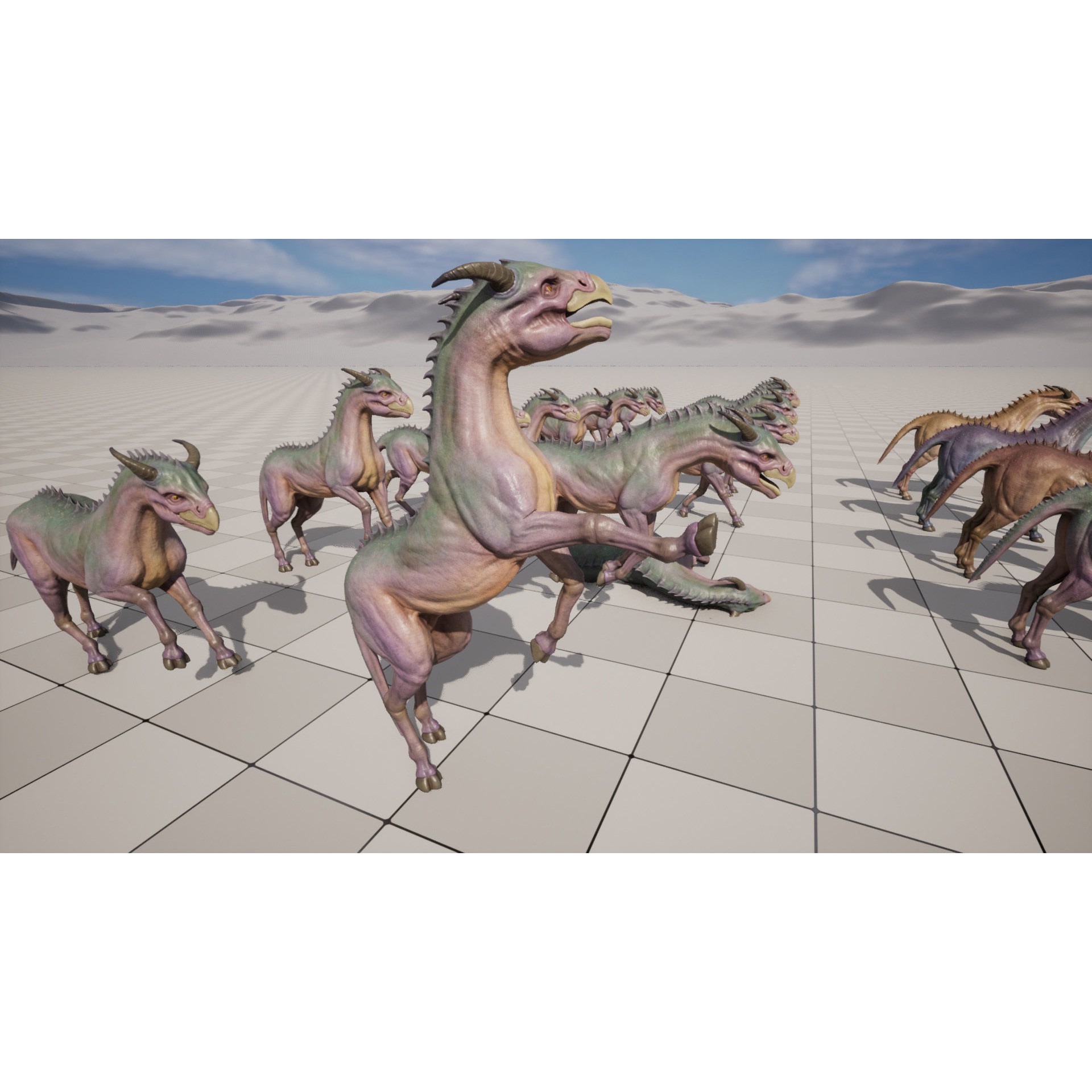 Horse Creature - Low-Poly Game-Ready 3D Model - View 17